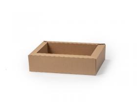 Dárková krabička bez víka se skládaným okrajem  